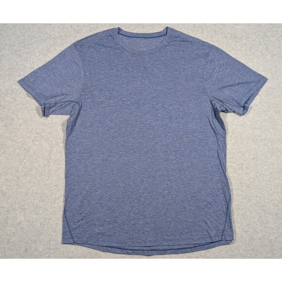 Lululemon Men Shirt Large Crewneck Heather Short Sleeve Performance‎ Athletic - Picture 1 of 11
